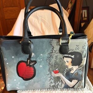 Snow White Themed Black and Gray Handbag